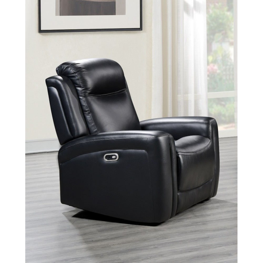 Katlyn Leather Power Reclining Chair Black
